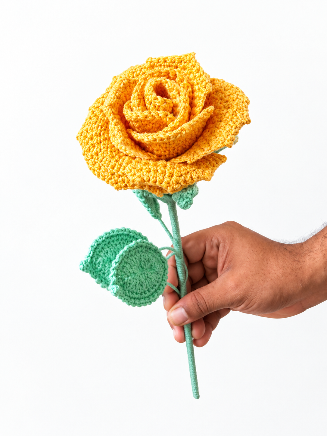 Handmade Crochet Rose Bouquet - Forever Rose Gift | TRCRAFTSZONE