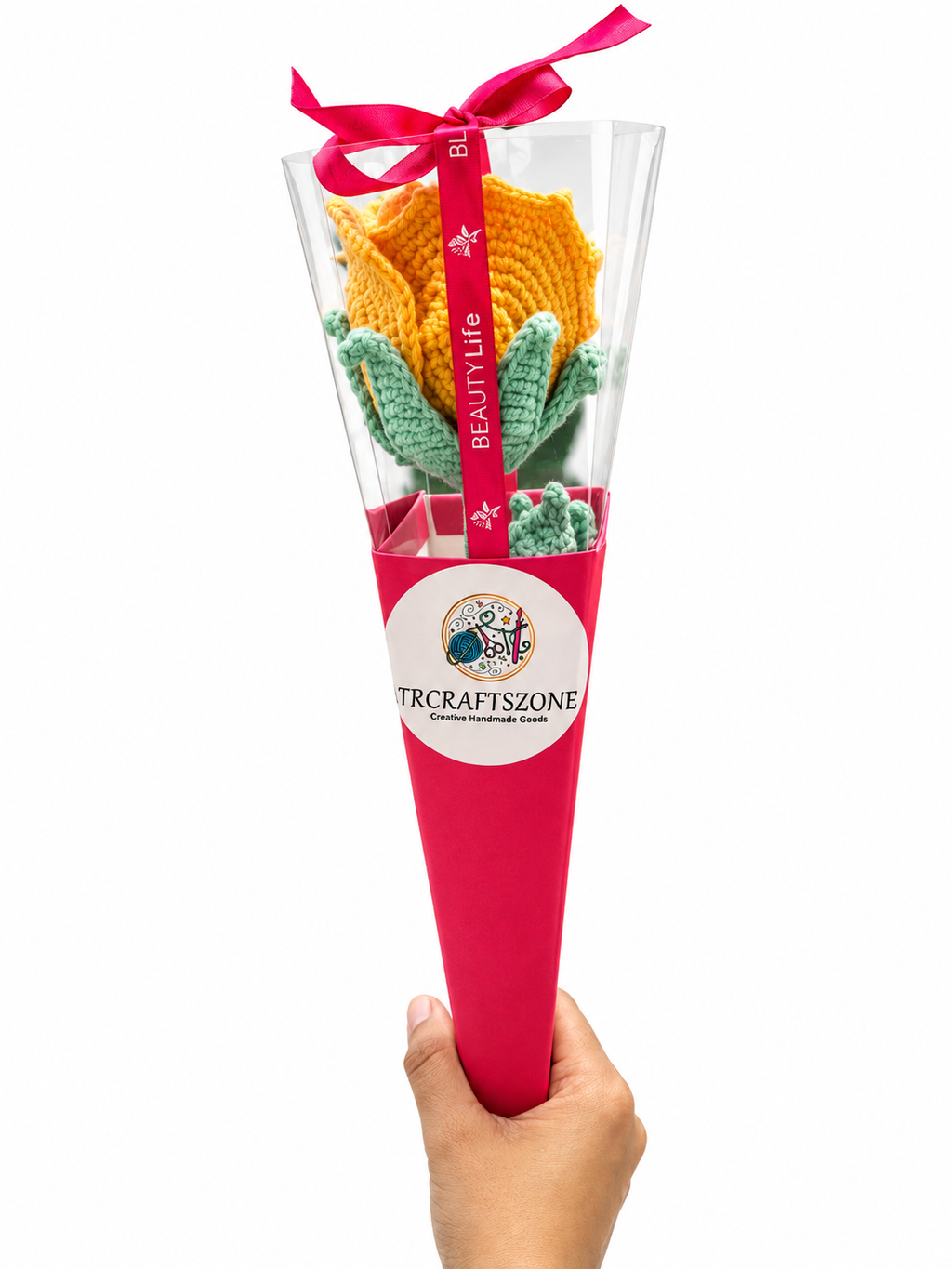 Handmade Crochet Rose Bouquet - Forever Rose Gift | TRCRAFTSZONE